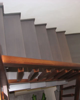 Dřevěné obložení betonových schodišť 09